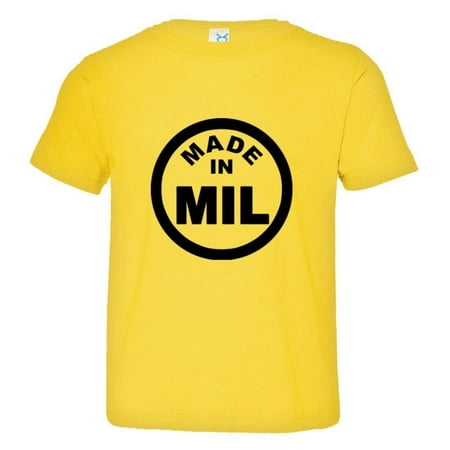 

PleaseMeTees™ Toddler Born Made Milwaukee WI Wisconsin Logo Label HQ Tee