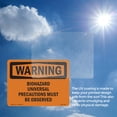 thumbnail image 5 of Biohazard Universal Precautions OSHA WARNING Vinyl Decal Label 5 Inch x 3.5 Inch - 10 Pack, 5 of 6