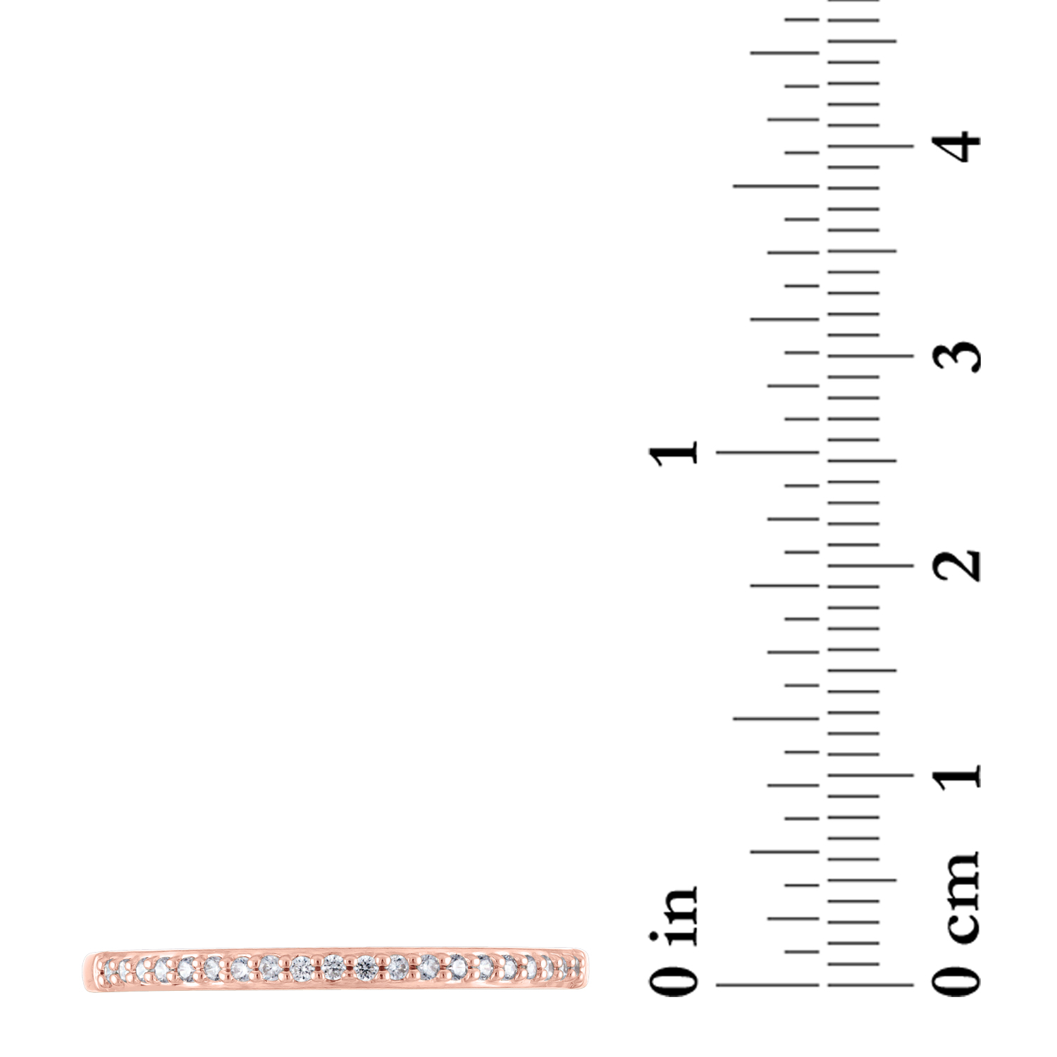 14kt Rose Gold Plated Diamond 1/10 cttw Stackable Ring