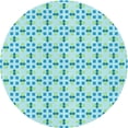 thumbnail image 1 of Ahgly Company Machine Washable Indoor Round Transitional Aquamarine Green Area Rugs, 3' Round, 1 of 7