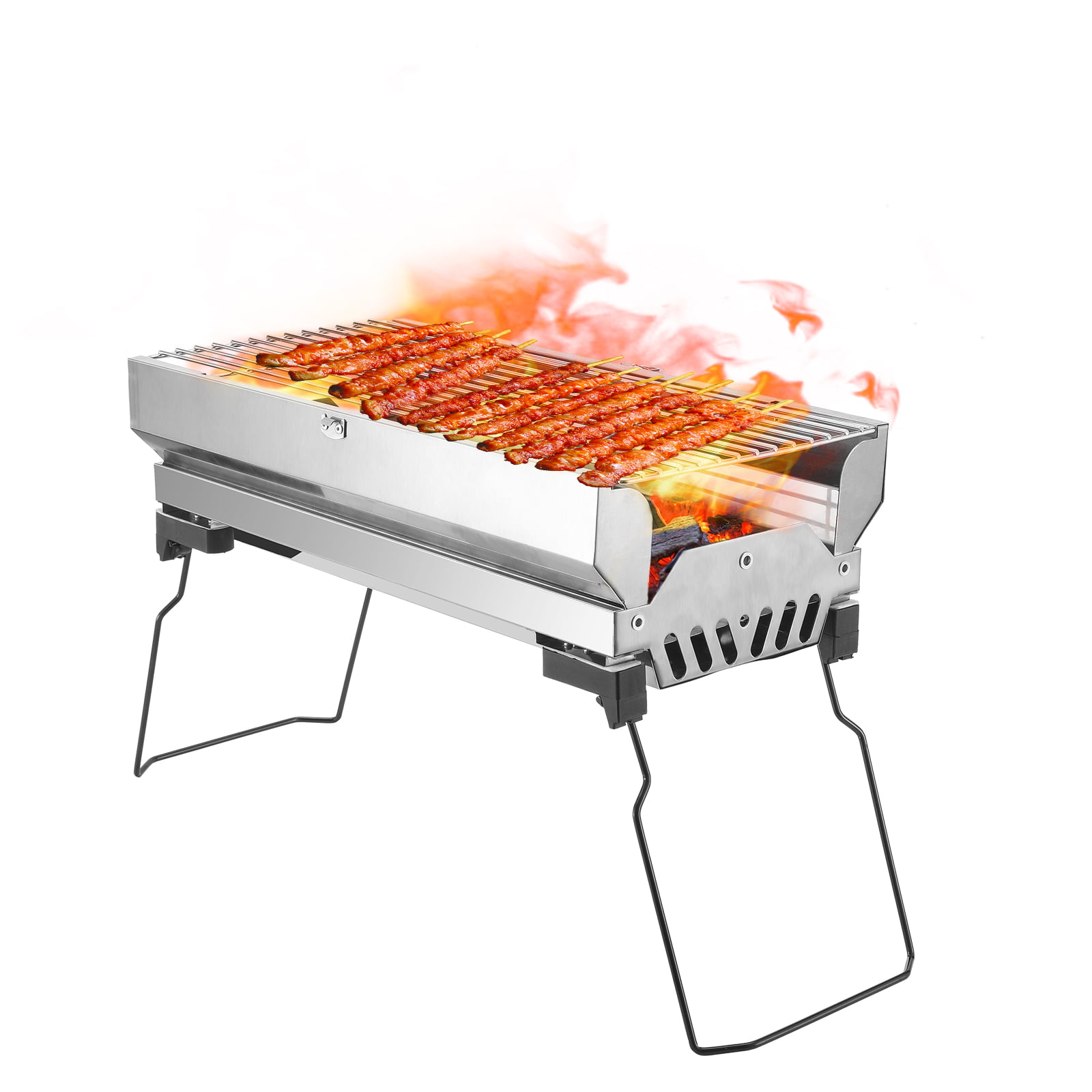 Details about   Multifunctional Grill Stainless Steel Direct Fire Barbecue Handheld Net Camping 