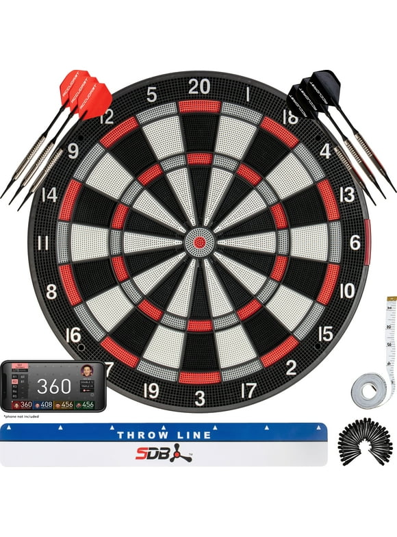 Accudart SDBA1 Soft Tip Dartboard with Online Gameplay and Full Color Scoring and Animation