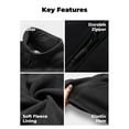 thumbnail image 4 of ORORO Men's Full-Zip Heated Fleece Jacket with Battery, Fleece Heated Jacket for Winter Outdoors (Black,L), 4 of 8