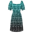 thumbnail image 6 of Fun with Typography in nian Blue and Black Sleeveless Dress Aesthetic clothing Elegant gowns, 6 of 7