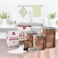 thumbnail image 5 of nu steel Set Of 4 Food storage Container Kitchen Hammered Canister Copper & Stainless Steel 1, 1.5, 2, & 4 Quart TG-CH-04C-S4, 5 of 6