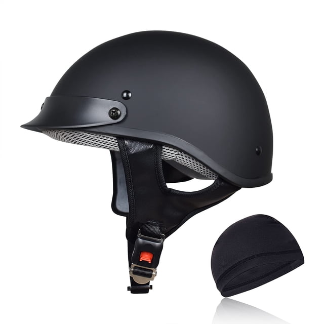 Medio casco CHCYCLE para motocicletas de adultos aprobado por el DOT