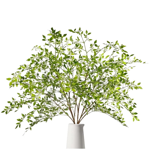 Scidweet Fake Greenery Stems Plants, 4 Pcs 43.3" Artificial Nandina Faux Plants for Indoor Vase Spring Summer Office Table Home Room Decor