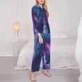 thumbnail image 3 of Logiee Mystical White gorilla Jungle Print Womens Pajamas Set,Long Sleeve Sleepwear,Button Down Lounge Set 2 Pieces,Soft Nightwear Pjs Set-X-Large, 3 of 7