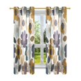 thumbnail image 7 of Yayeee Window Curtains Set of 2 for Living Room Light Filtering 63"x42", Colorful Floral, 7 of 7