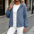 thumbnail image 2 of Admvng Jacket for Women Hooded Zip Up Windbreaker Lightweight Casual Outdoor Coat, 2 of 5