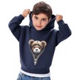 thumbnail image 2 of JSGEK Hoodie for Kids Cute Print Long Sleeve Soft Comfortable Fabric Casual Sweatshirt Perfect Gift for Birthdays Daily Leisure Thanksgiving Christmas Blue 2 Years, 2 of 6