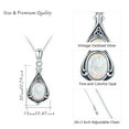 thumbnail image 3 of Cuoka Opal Urn Necklace 925 Sterling Silver Teardrop Urn for Ashes Pendant Necklaces with 18+2'' Chain Embedded Opal Memorial Jewelry Gift for Women Grandma Grandpa Dog Cat, 3 of 7