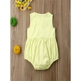 thumbnail image 4 of Gureui Newborn Baby Girl Sleeveless Jumpsuit Delicate Lace Flowers Bow Snap Closure Bodysuit Outfits, 4 of 6