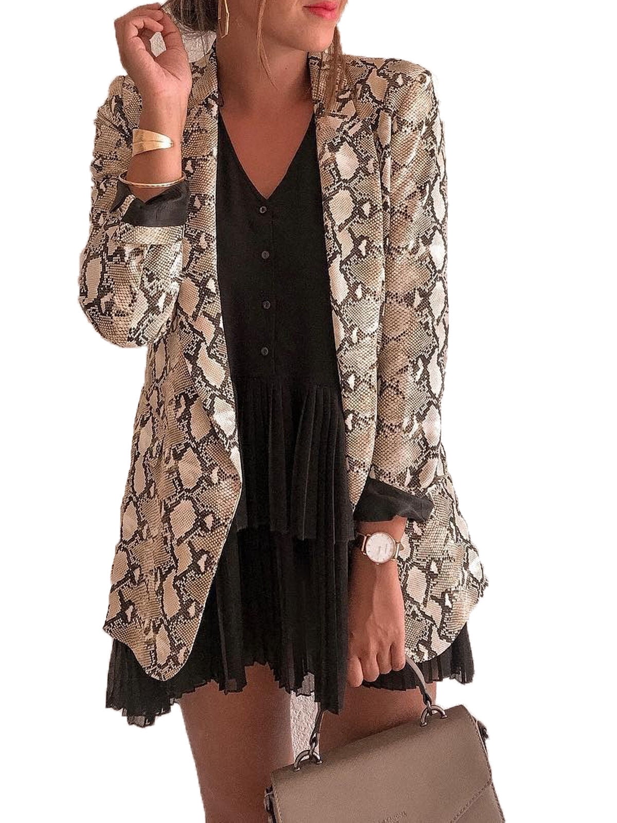snakeskin long cardigan