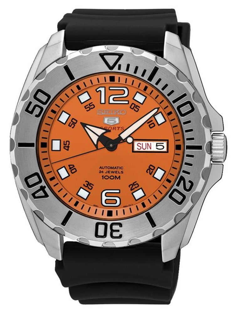 seiko watch orange face