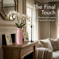 thumbnail image 5 of Flower Vase Clear, Unbreakable Narrow Bud Vase for Single Stem Roses, Shatterproof Plastic Vase for Office Desk Pink 2.8"L x 2.8"W x 7.9"H, 5 of 6