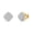 14KT Gold Plated, variant on 1/2 ct. T.W. Diamond Shaped Stud Lab Diamond SI1 Clarity, F Color and Sterling Silver Stud Earrings