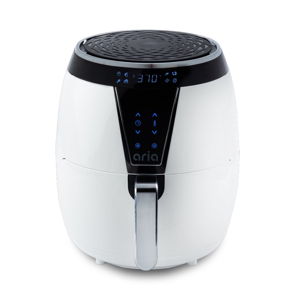 Aria 3 Qt. Teflon-free Ceramic Air Fryer Oilless Small Oven Easy To Use  Great For Dorms & Offices Bonus Recipe Book Included - White : Target