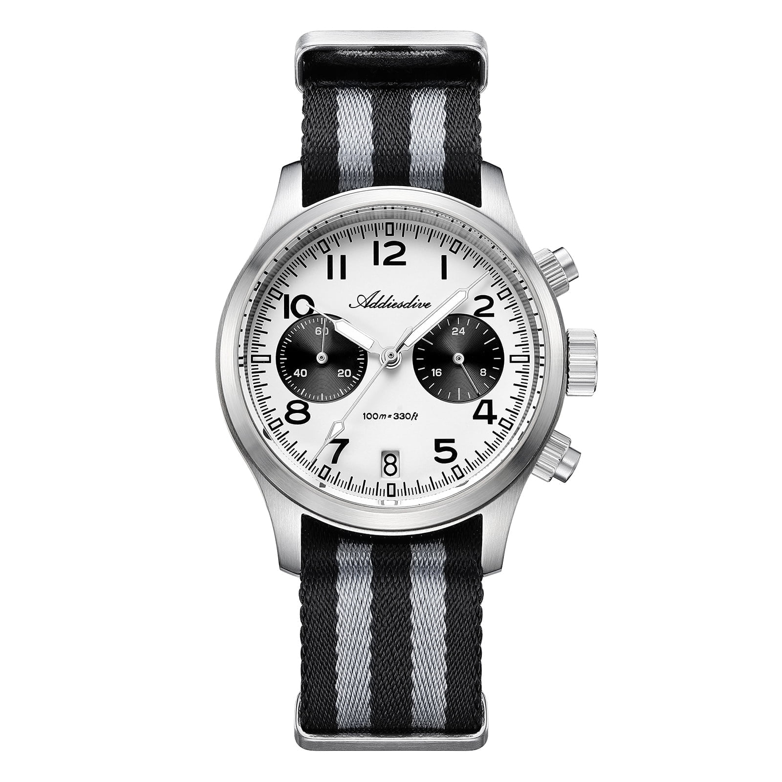 ADDIESDIVE Men's Chronograph Watch with Japanese VK64 Movement, Sapphire Crystal, BGW9 Luminous, Dive 100m Water Resistant Sport Watch