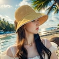 thumbnail image 1 of LinYooLi The New Foldable Solar Hat Female Sunscreen Summer Version Of The Versatile Bow Hood, Big Hat, Fisherman Hat, 1 of 9