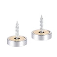 thumbnail image 5 of Tornillos de espejo de latón de 22 mm de diámetro, tapas decorativas, clavos cromo, 2 paquetes, 5 of 5