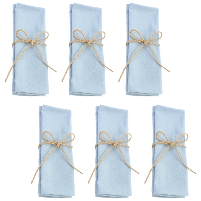 Juego de 6 servilletas de algodón, servilletas de tela para cena, servilletas de mesa gruesas rústicas para eventos familiares, fiestas, decoración de bodas, 41x41cm