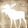 thumbnail image 3 of Grey, Jace 20x20 Black Modern Framed Museum Art Print Titled - White On Wood Moose Mate, 3 of 5