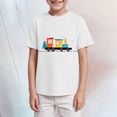 thumbnail image 2 of TOWED22 Toddler Boy Short Sleeve Tee Shirts Summer Cotton Casual Graphic Crewneck Tshirt(White,9-10 Y), 2 of 4