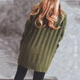 thumbnail image 7 of Feancey Women's Open Front Cardigan Sweaters Fashion Button Down Cable Knit Chunky Sweater Comfy Casual Winter Cardigans with Pockets Limited Time Deal Army Green L, 7 of 7