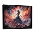 thumbnail image 2 of Designart "Dance Woman Galaxy Celestial painting" People Floater Framed Canvas Print, 2 of 7