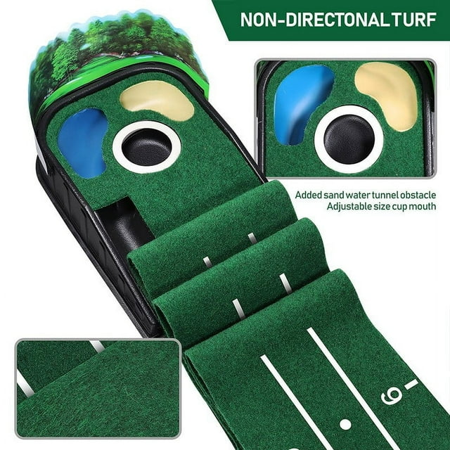 Kyusrd 3-hole Putter Blanket Portable Indoor and Outdoor Putter Exerciser for Golf