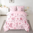 thumbnail image 2 of Feelyou Cowgirl Boot Twin Bedding Sets 7pcs, Ballet Princess Bowknot Bedding Comforter Set, 2 of 8