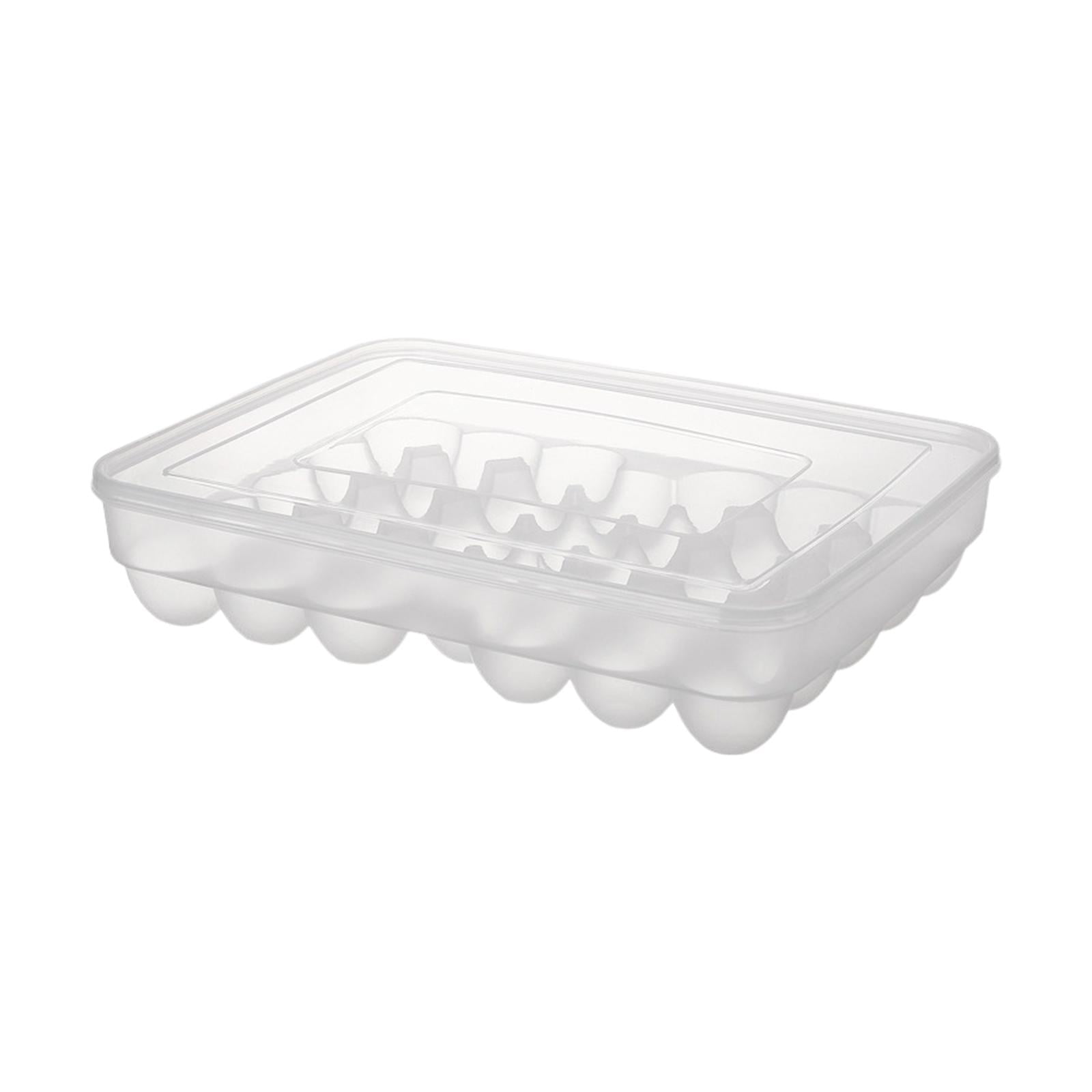 TISHITA 2xEgg Container Egg Bins Keep Fresh Reusable Fridge Organizer Egg Holder