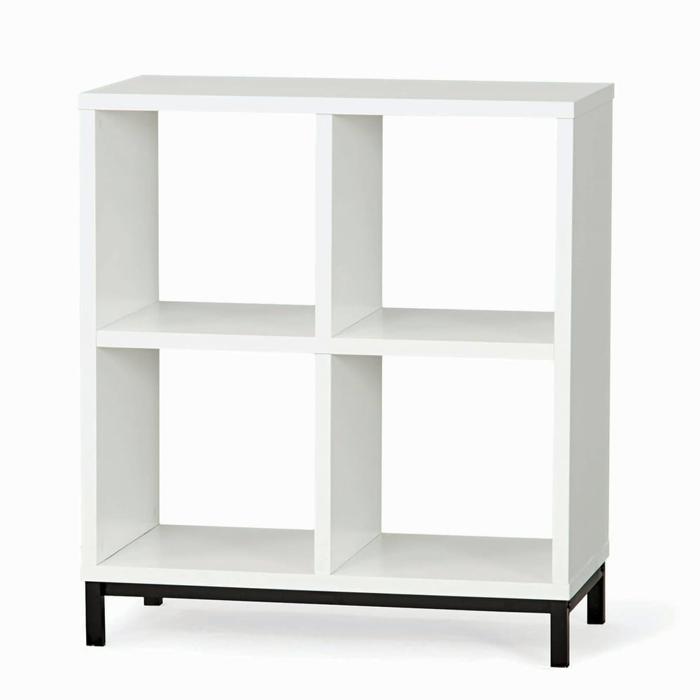 Better Homes & Gardens Square 4 Cube Storage Organizer with Metal Base