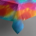 thumbnail image 3 of Colorful Tie Dye Mandala Pattern Rectangle Tablecloth 60"x84",Waterproof Polyester Rectangle Table Cloth, Wipeable Spillproof Polyester Tablecloth for Dining, Camping, Indoor and Outdoor, 3 of 5