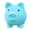 Blue, variant on Cute Piggy Bank, Unbreakable Plastic Pig Coin Bank Money Box for Boys Girls Kids Children Gift (Yellow)
