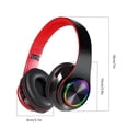 thumbnail image 2 of B39 LED Bluetooth V5.0 Auriculares deportivos Auriculares subwoofer Auriculares estéreo inalámbricos con tarjeta de soporte, Negro Rojo Inevent EL1958-01B, 2 of 7
