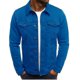 thumbnail image 2 of Chaqueta vaquera para hombre, estilo clásico, ajustado, rasgado, desgastado, informal, estilo camionero, 2 of 5