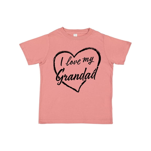 Inktastic I Love My Grandad in Black Chalk Heart Boys or Girls Toddler T-Shirt