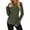 Olive Green, variant on Rohuuque Thermal Shirts for Women Velvet Lined Loose Polluer Solid Color Crew Neck Raglan Sleeve Thermal Base Layer Tops Pink