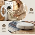 thumbnail image 5 of ODIKA 9'x12' Washable Area Rug Non-Shedding, Easy Care Rag Chindi Knit Striped Boho Vintage Stripe Bands Multi Banded for Master Suite, California King, Under Bed, 5 of 7