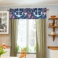 thumbnail image 3 of Yayeee Kitchen Valance Rod Pocket 54" x 18" Living Room Window Curtain, Light Blue Anchor, 3 of 6