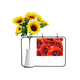 thumbnail image 1 of Flores rojas Corn poppy bespread Tarjeta de bendición de jarrón de girasol artificial, 1 of 3