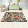 thumbnail image 3 of YFYANG 36"x24" Non-Slip Flannel Carpet Doormat, Living Room Bedroom Office Decorative Area Rugs, Indoor Abstract Vintage Floral Graffiti Floor Mats, 3 of 7