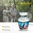 thumbnail image 3 of MUKTIVE Penguin Memorial Cremation Urn for Adult Human Ashes Male & Female, Aqua Blue Burial Urn for Adult Ashes, Small Keepsake 3 Inch Portable Urns, 3 of 7