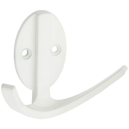 

New National Hardware N807-010 = S807-081 Modern Double Robe Hook 3 Inch White Each