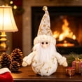 thumbnail image 7 of Light Up Christmas Faceless Gnome Plush White Gold Faceless Gnome Doll Christmas Plush LED Christmas Decor 8.66 Inch Tabletop Ornament for Minimalist Indoor Xmas Home Decor Christmas Gift, 7 of 7