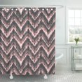 thumbnail image 1 of ABPHQTO Patrón de zigzag abstracto gris Chevron Zig Zag Color de cuarzo rosa de moda para diseño Tinte Cortina de ducha Cortina de baño 165x180 cm ABPHQTO PKNMT66x72Shower-13774, 1 of 2
