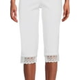 thumbnail image 2 of Real Size Women's 19" Pull On Crochet Stretch Capri, 2 of 5