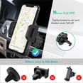 thumbnail image 4 of Soporte para teléfono de coche 3 en 1, soporte para teléfono de coche, parabrisas, salpicadero, ventilación de aire con ventosa, compatible con iPhone 6, 7, 8 X XR XS 11 Pro Max Samsung S9 S10 Plus Smartphone (negro) JM, 4 of 5